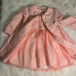 Pink girls two piece dress set